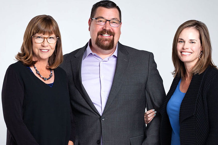 From left: Ellen Dean, Katie Ponton, Adam Ponton 